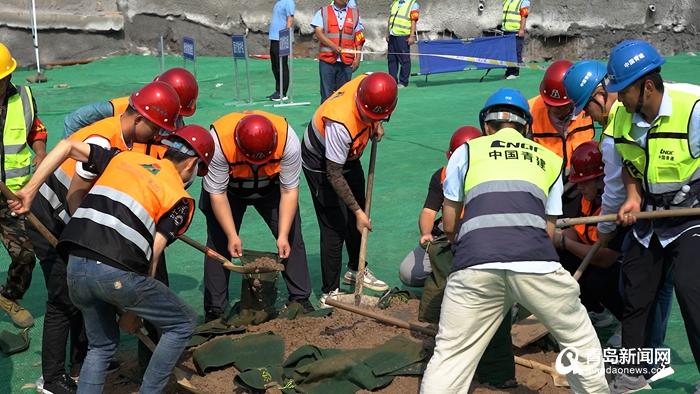 2022年青島市房屋建筑工程防汛應急演練觀摩活動成功舉辦，23支隊伍同臺競技共筑安全防線